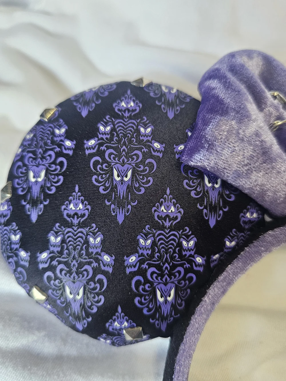 Purple Velvet Bow Minnie Mouse Haunted Mansion Ears